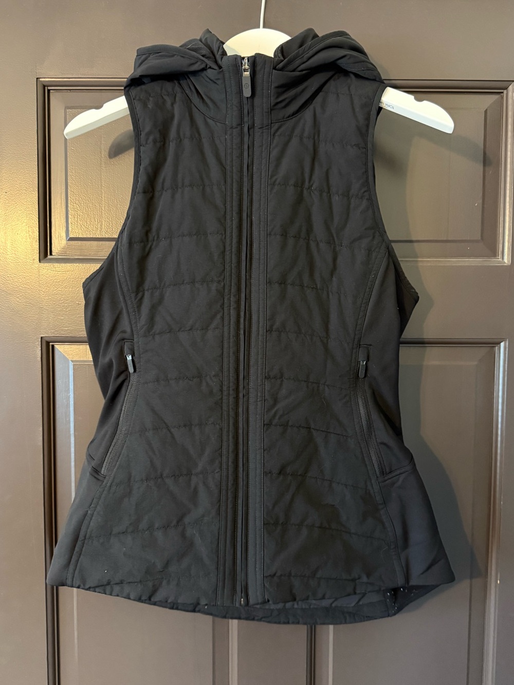 Lululemon Another Mile Vest Hooded Black 8 Full Zip